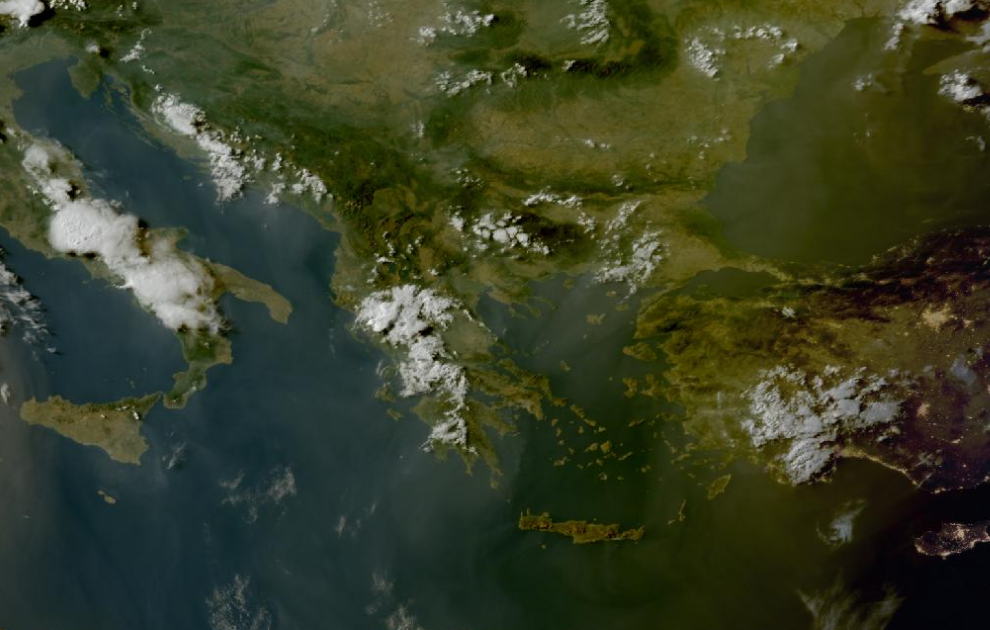Τελευταία δορυφορική εικόνα νεφοκάλυψης
