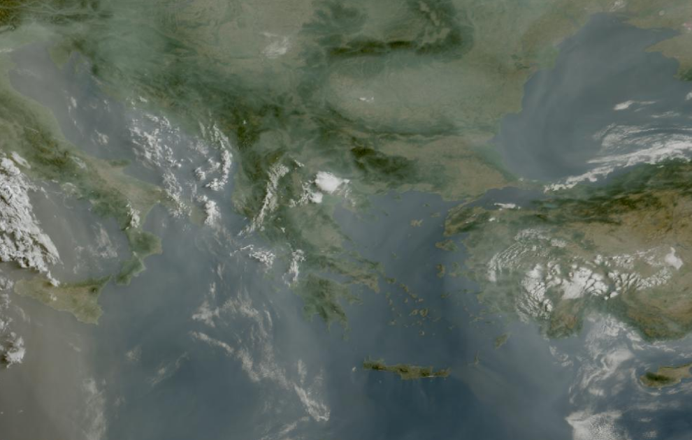 Τελευταία δορυφορική εικόνα νεφοκάλυψης