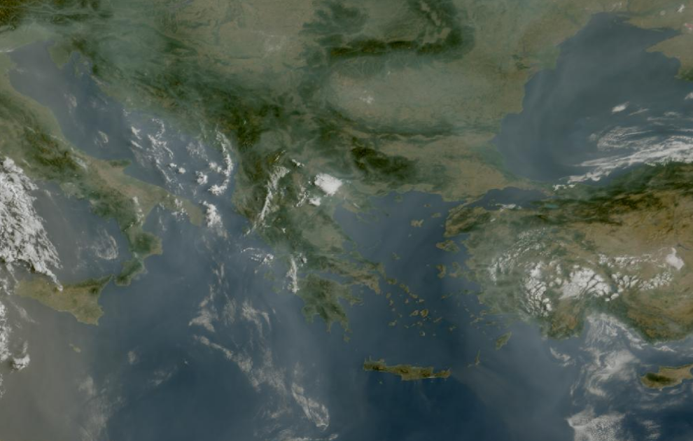 Τελευταία δορυφορική εικόνα νεφοκάλυψης