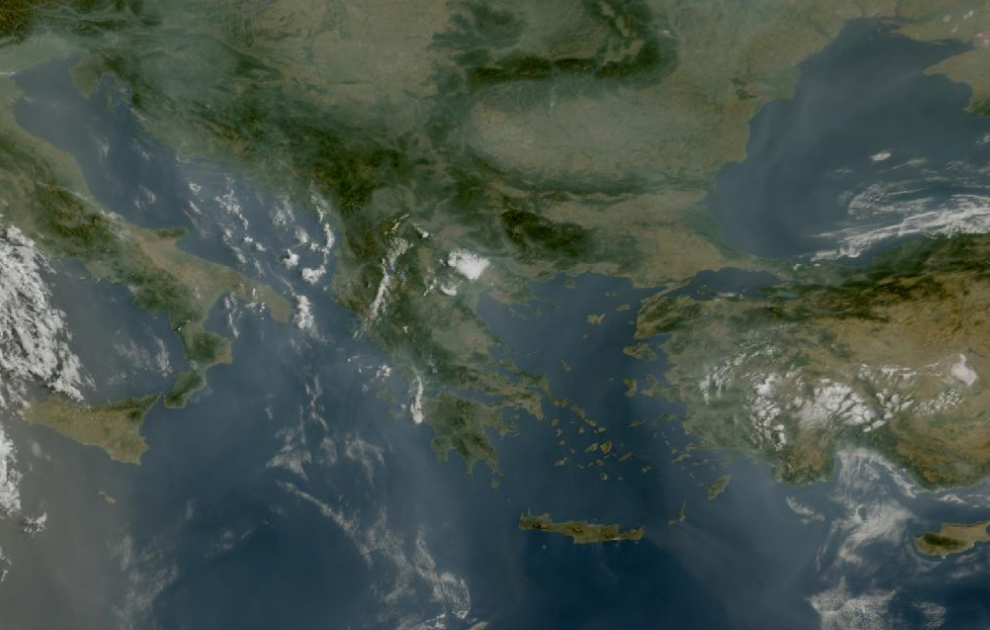 Τελευταία δορυφορική εικόνα νεφοκάλυψης