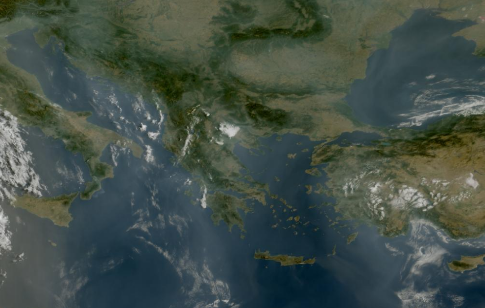Τελευταία δορυφορική εικόνα νεφοκάλυψης