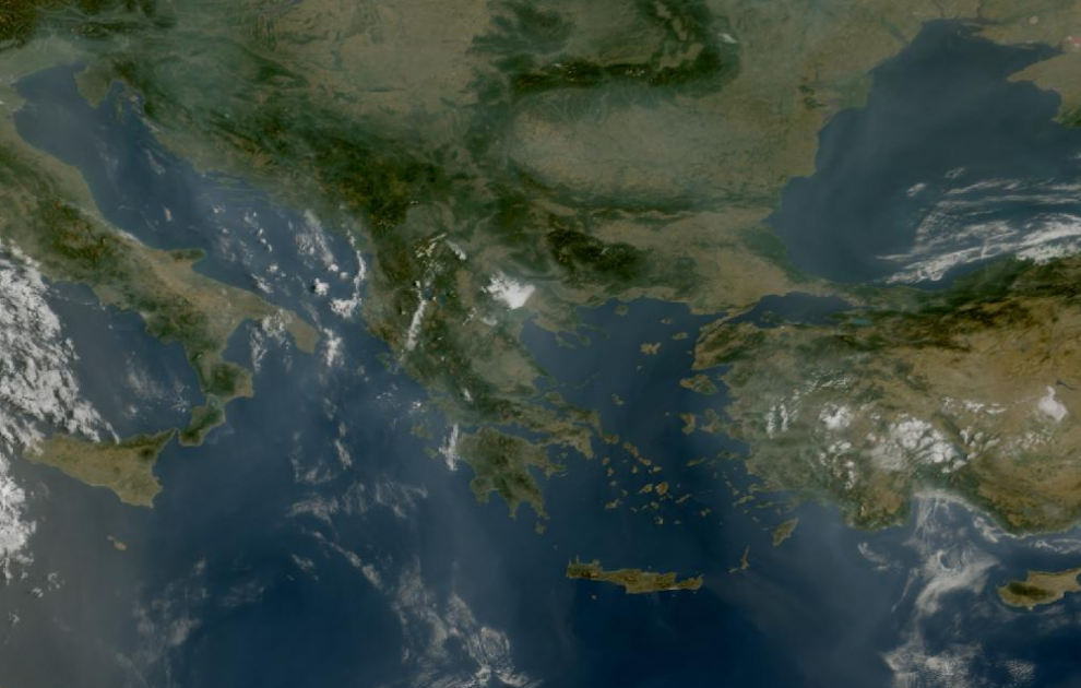 Τελευταία δορυφορική εικόνα νεφοκάλυψης
