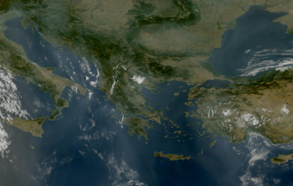 Τελευταία δορυφορική εικόνα νεφοκάλυψης
