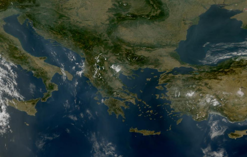 Τελευταία δορυφορική εικόνα νεφοκάλυψης