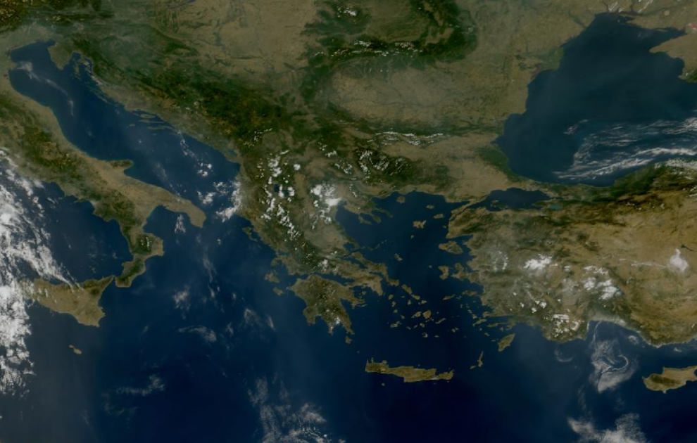 Τελευταία δορυφορική εικόνα νεφοκάλυψης