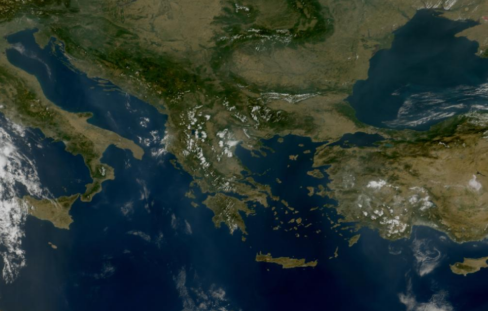 Τελευταία δορυφορική εικόνα νεφοκάλυψης