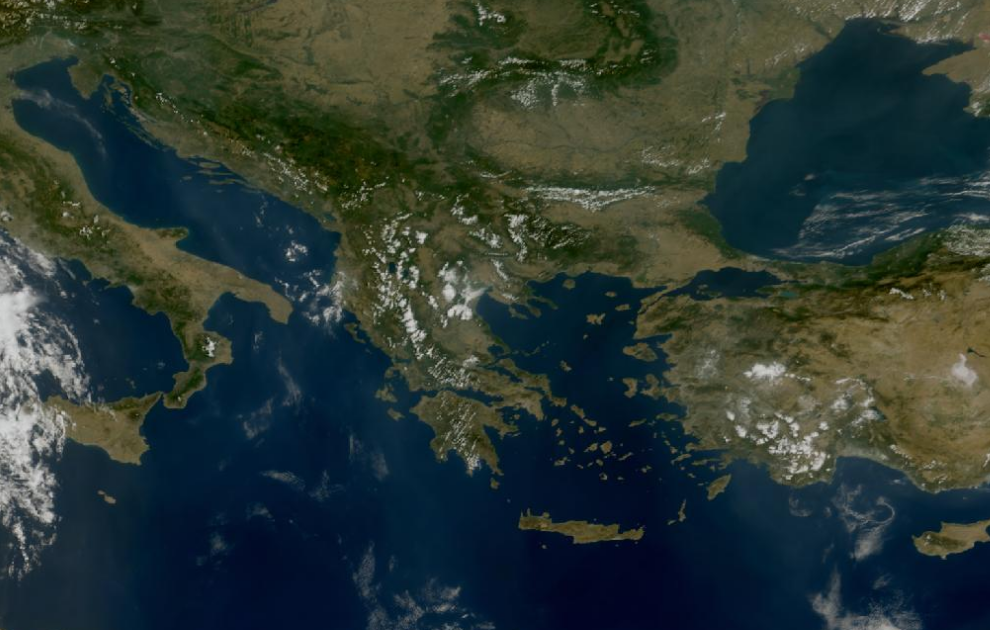 Τελευταία δορυφορική εικόνα νεφοκάλυψης
