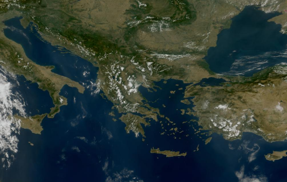 Τελευταία δορυφορική εικόνα νεφοκάλυψης