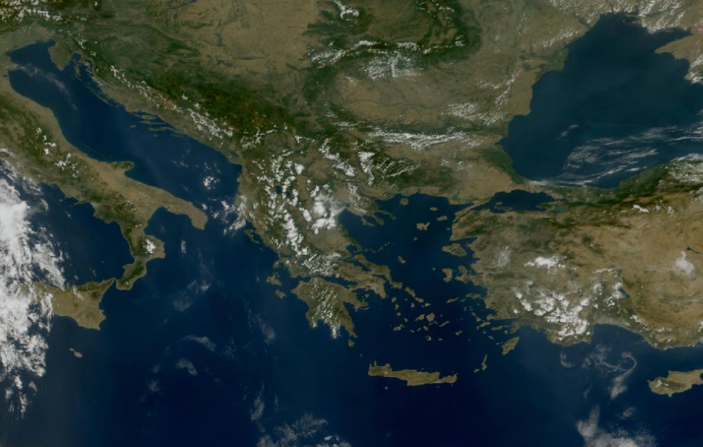 Τελευταία δορυφορική εικόνα νεφοκάλυψης