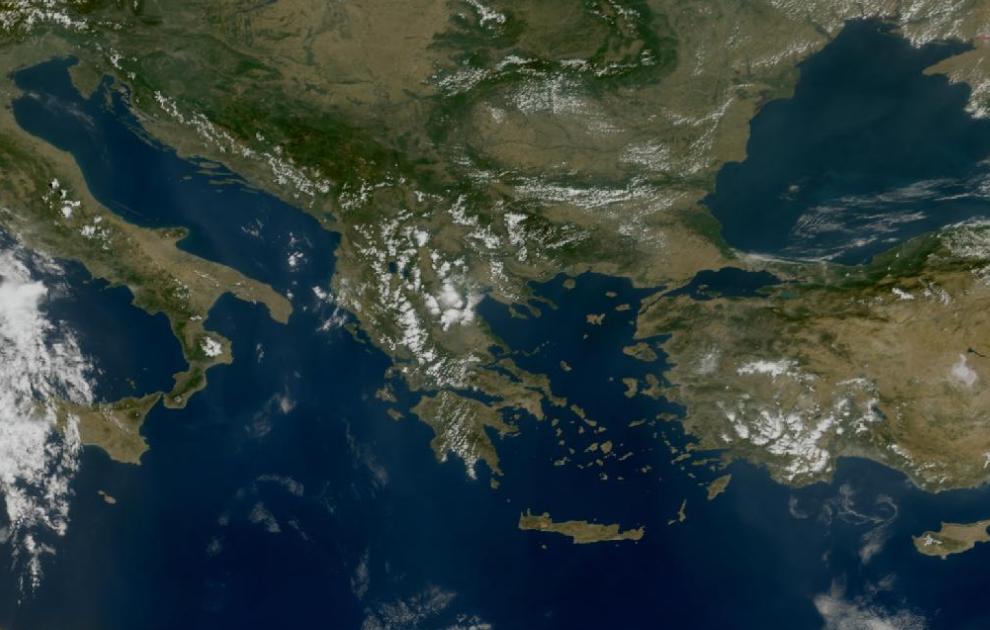 Τελευταία δορυφορική εικόνα νεφοκάλυψης