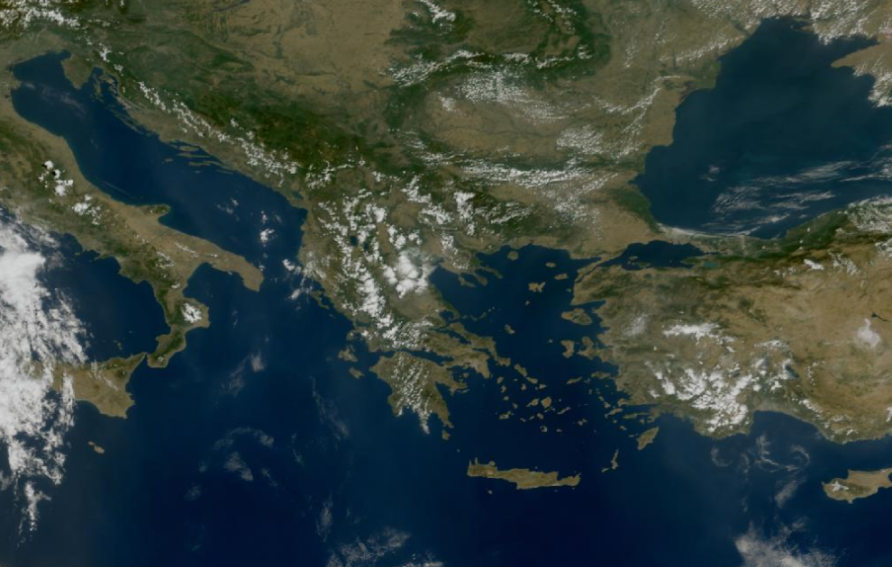 Τελευταία δορυφορική εικόνα νεφοκάλυψης