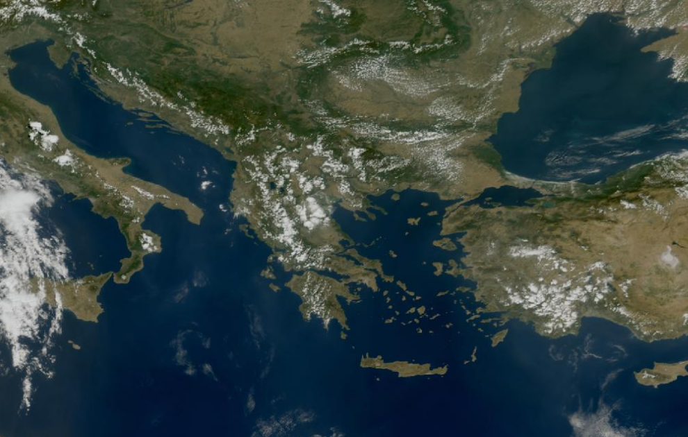 Τελευταία δορυφορική εικόνα νεφοκάλυψης