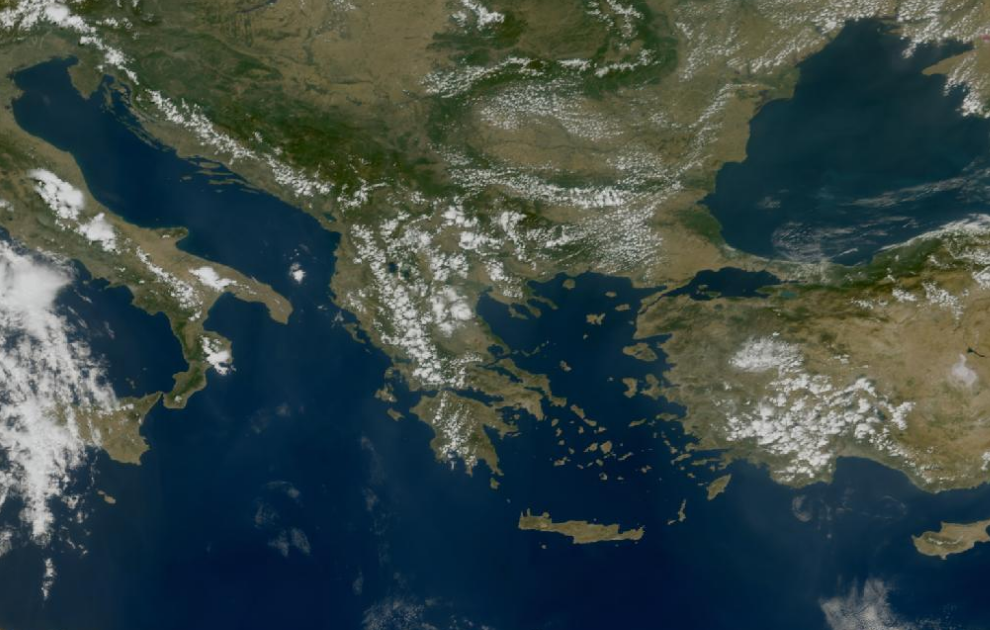 Τελευταία δορυφορική εικόνα νεφοκάλυψης