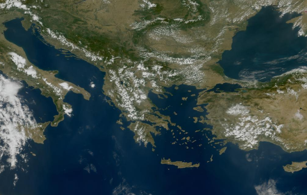 Τελευταία δορυφορική εικόνα νεφοκάλυψης