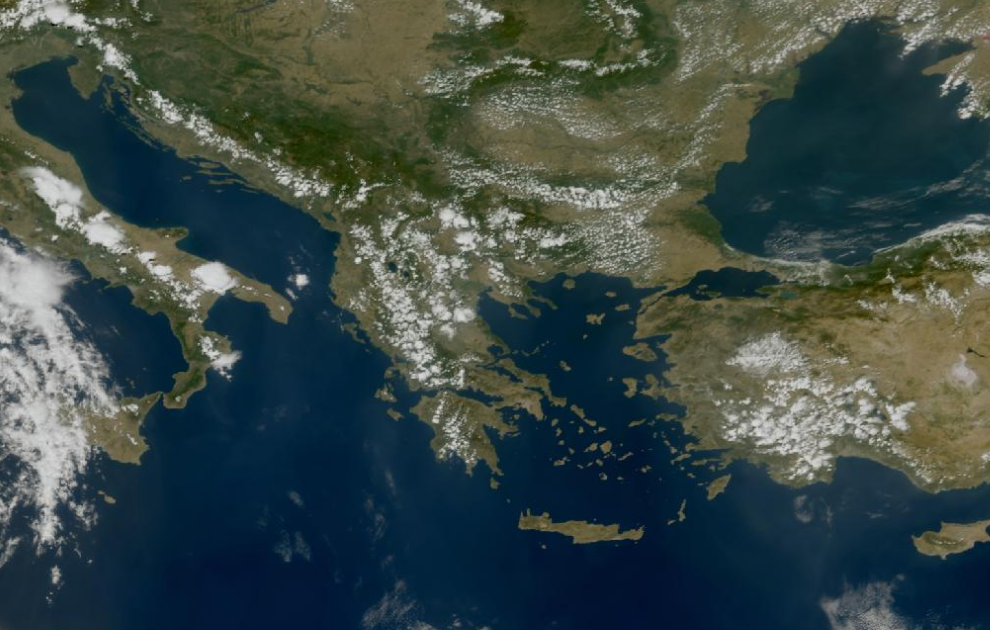 Τελευταία δορυφορική εικόνα νεφοκάλυψης