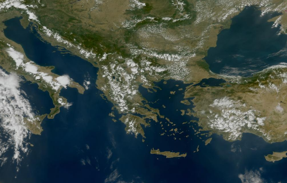 Τελευταία δορυφορική εικόνα νεφοκάλυψης