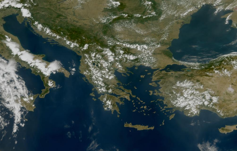 Τελευταία δορυφορική εικόνα νεφοκάλυψης