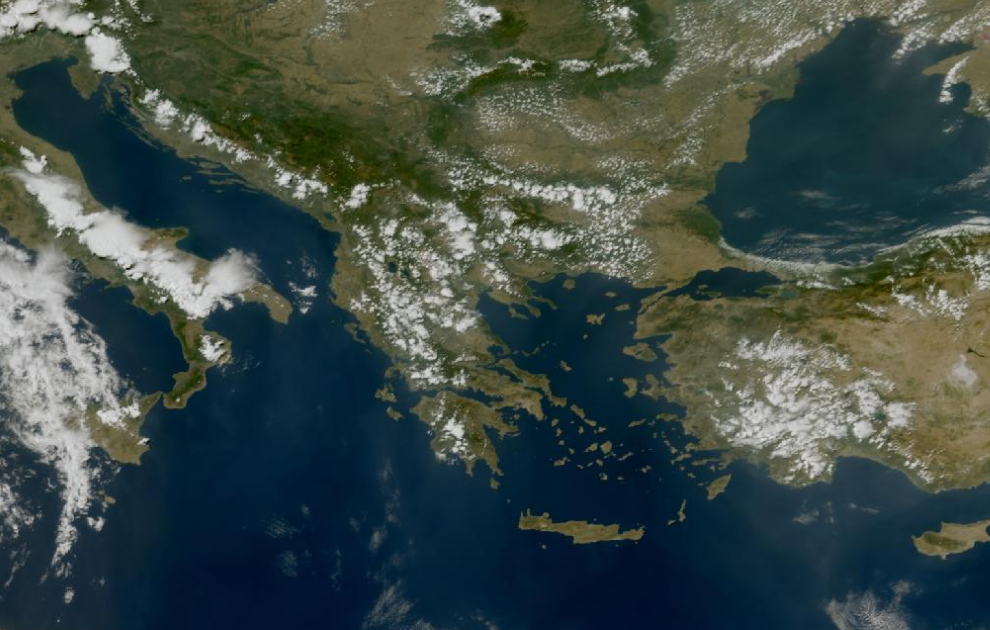 Τελευταία δορυφορική εικόνα νεφοκάλυψης