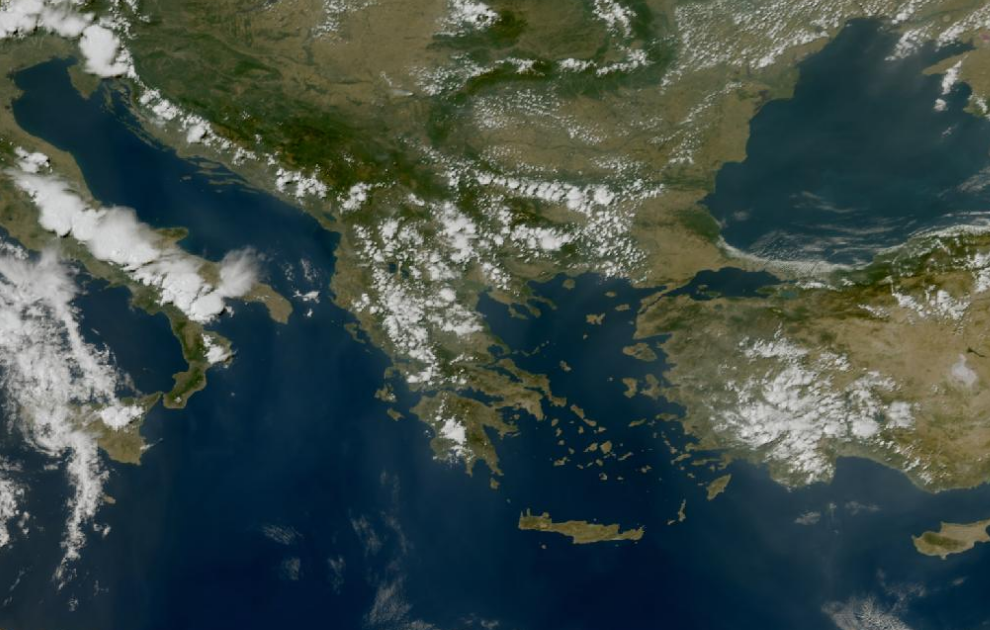 Τελευταία δορυφορική εικόνα νεφοκάλυψης