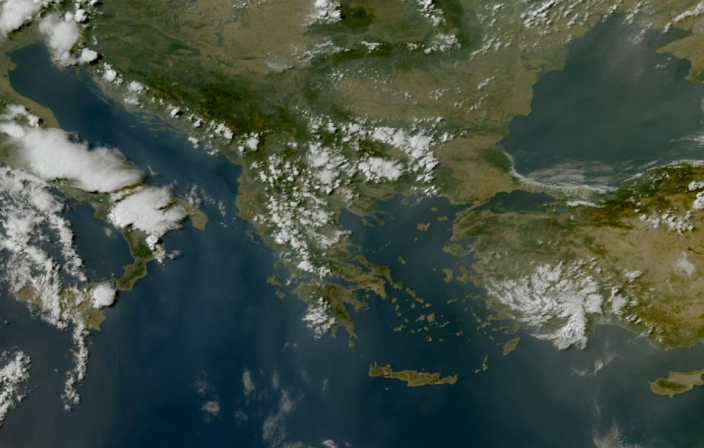 Τελευταία δορυφορική εικόνα νεφοκάλυψης