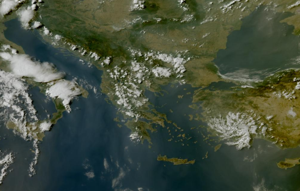 Τελευταία δορυφορική εικόνα νεφοκάλυψης