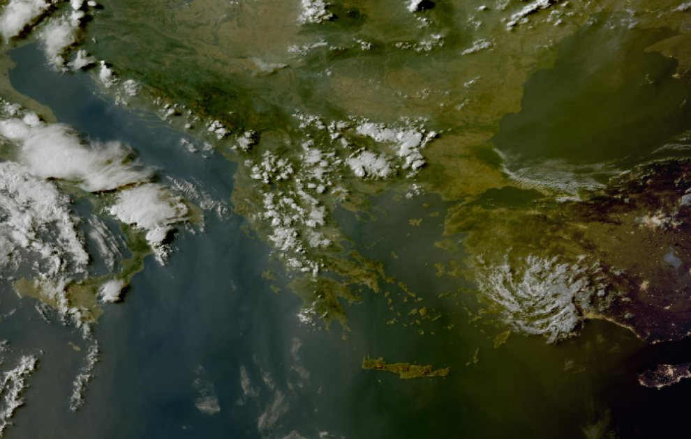 Τελευταία δορυφορική εικόνα νεφοκάλυψης
