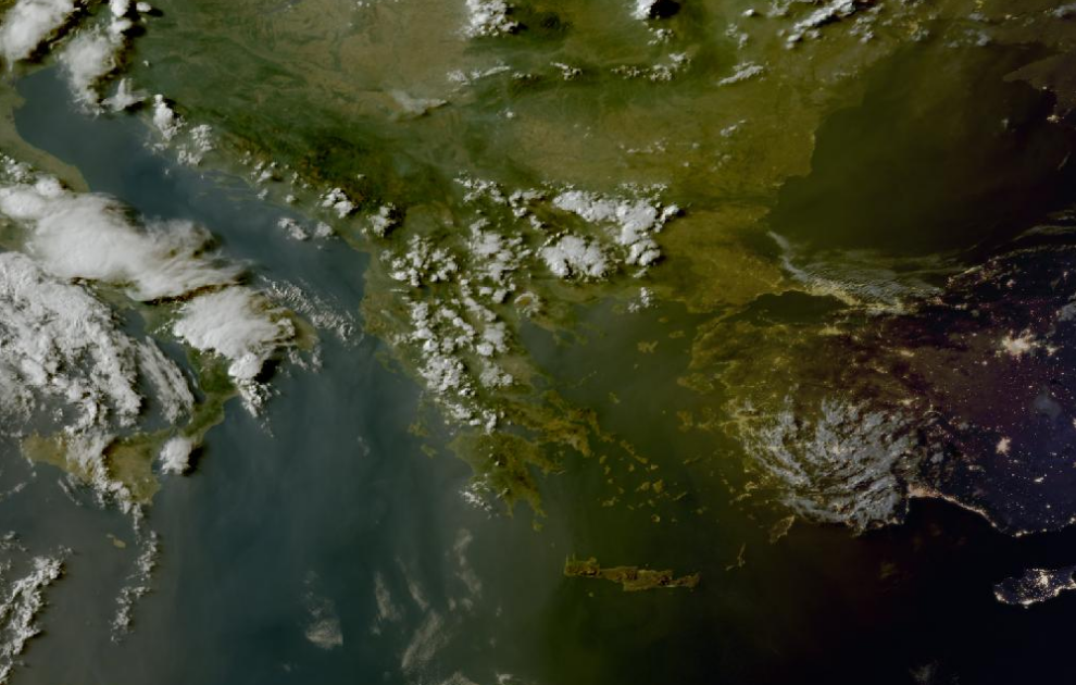 Τελευταία δορυφορική εικόνα νεφοκάλυψης