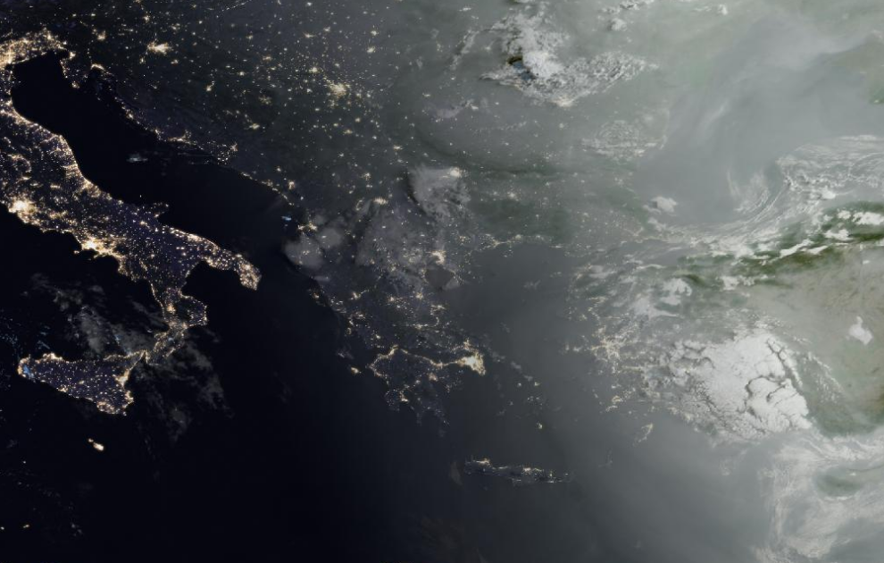 Τελευταία δορυφορική εικόνα νεφοκάλυψης