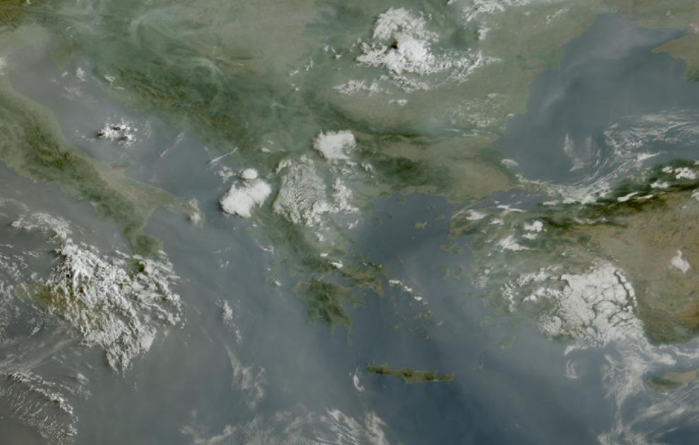 Τελευταία δορυφορική εικόνα νεφοκάλυψης