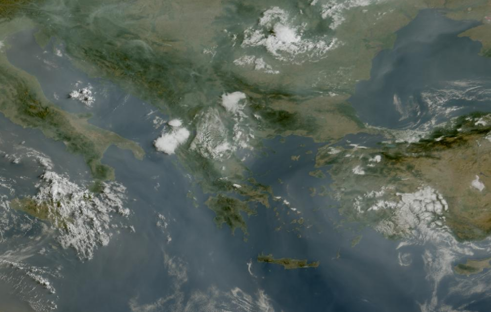 Τελευταία δορυφορική εικόνα νεφοκάλυψης
