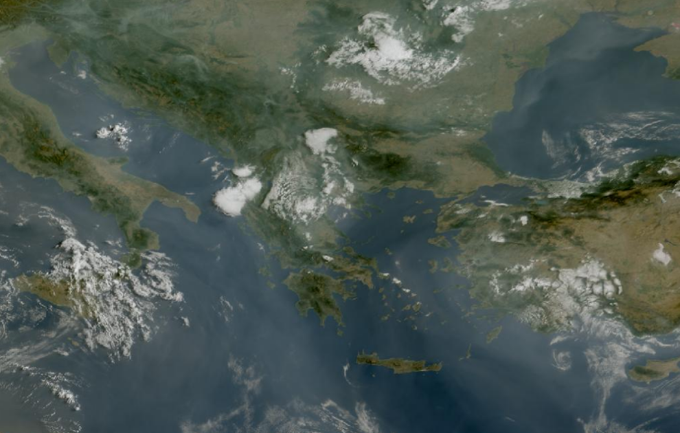 Τελευταία δορυφορική εικόνα νεφοκάλυψης