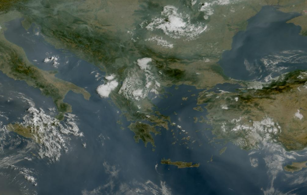 Τελευταία δορυφορική εικόνα νεφοκάλυψης