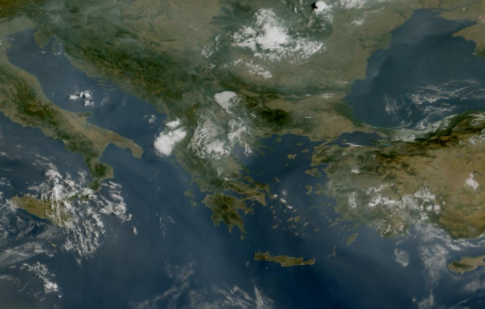 Τελευταία δορυφορική εικόνα νεφοκάλυψης
