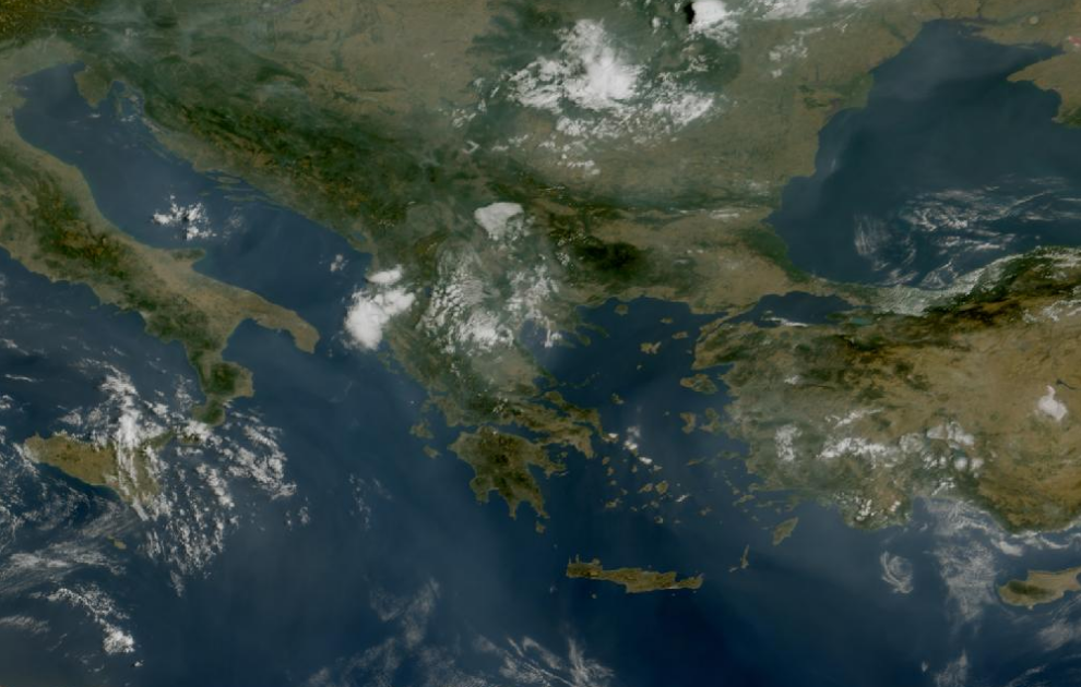 Τελευταία δορυφορική εικόνα νεφοκάλυψης
