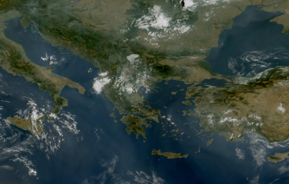 Τελευταία δορυφορική εικόνα νεφοκάλυψης