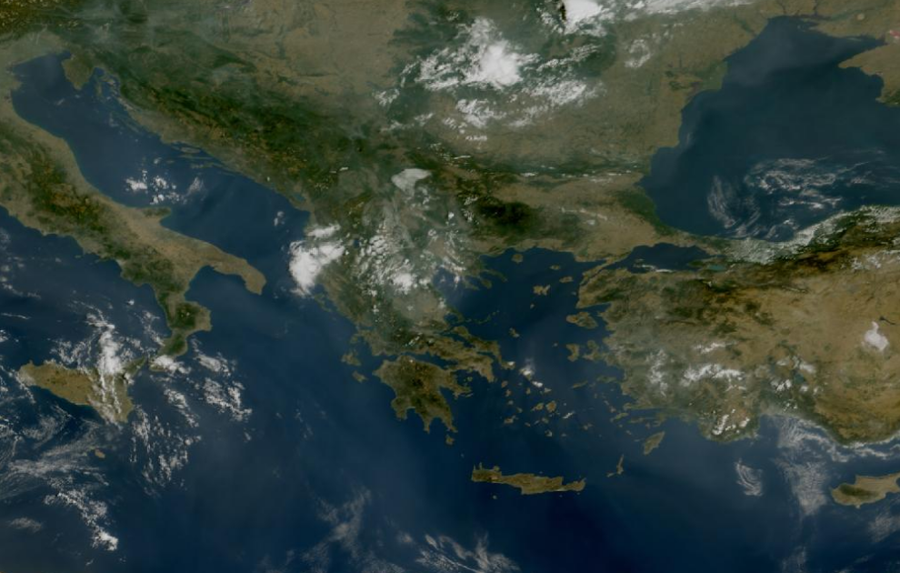 Τελευταία δορυφορική εικόνα νεφοκάλυψης