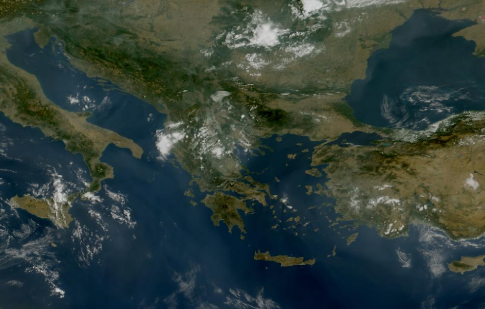 Τελευταία δορυφορική εικόνα νεφοκάλυψης