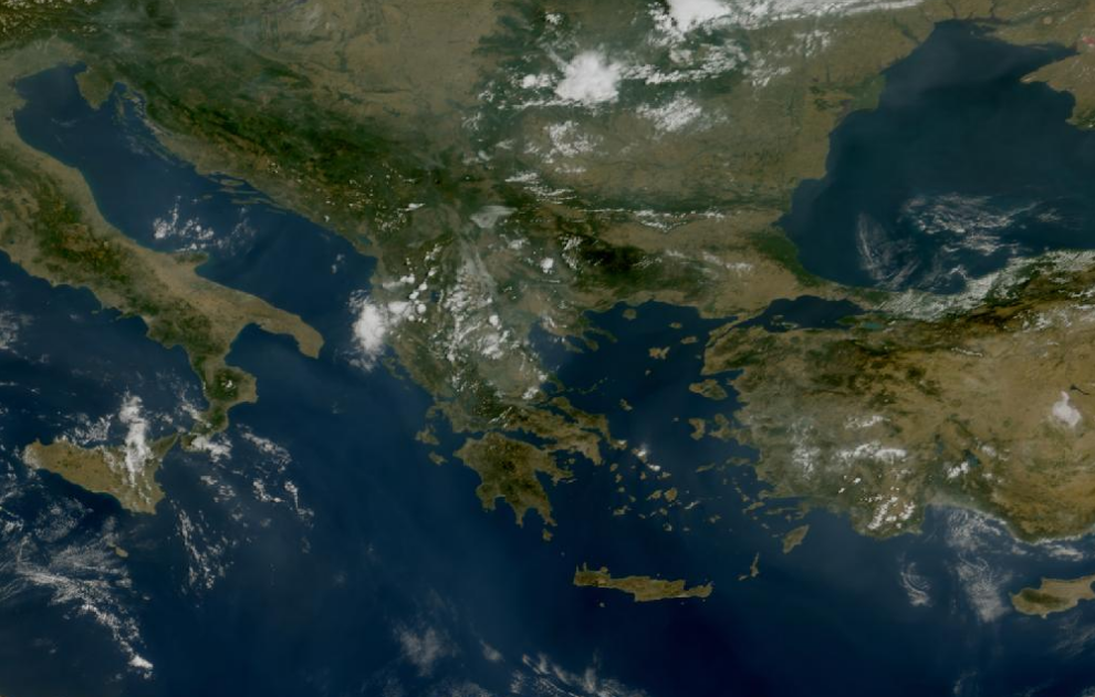 Τελευταία δορυφορική εικόνα νεφοκάλυψης