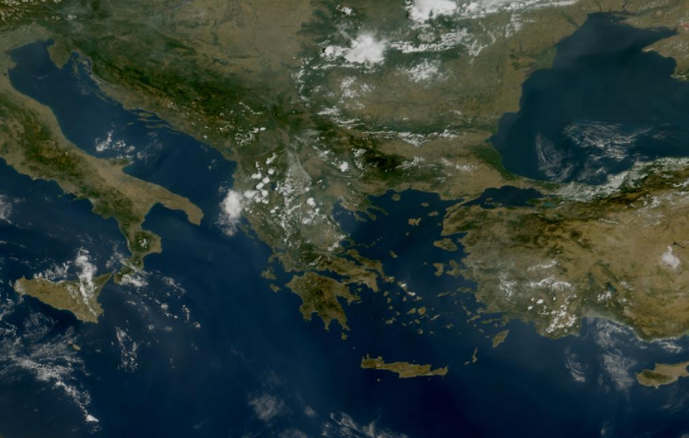 Τελευταία δορυφορική εικόνα νεφοκάλυψης