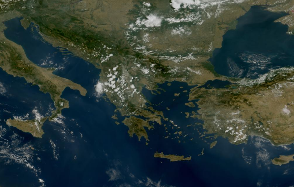 Τελευταία δορυφορική εικόνα νεφοκάλυψης