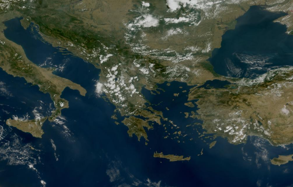 Τελευταία δορυφορική εικόνα νεφοκάλυψης