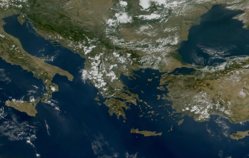 Τελευταία δορυφορική εικόνα νεφοκάλυψης