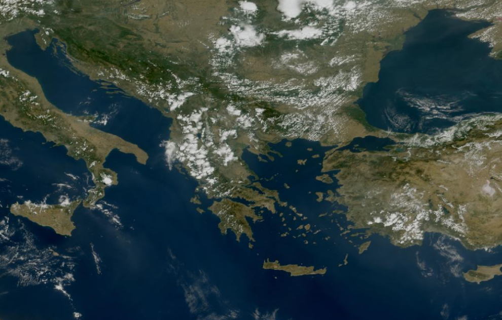 Τελευταία δορυφορική εικόνα νεφοκάλυψης