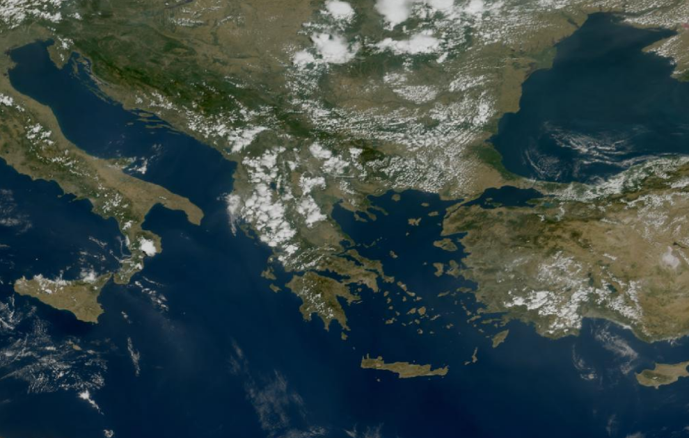 Τελευταία δορυφορική εικόνα νεφοκάλυψης