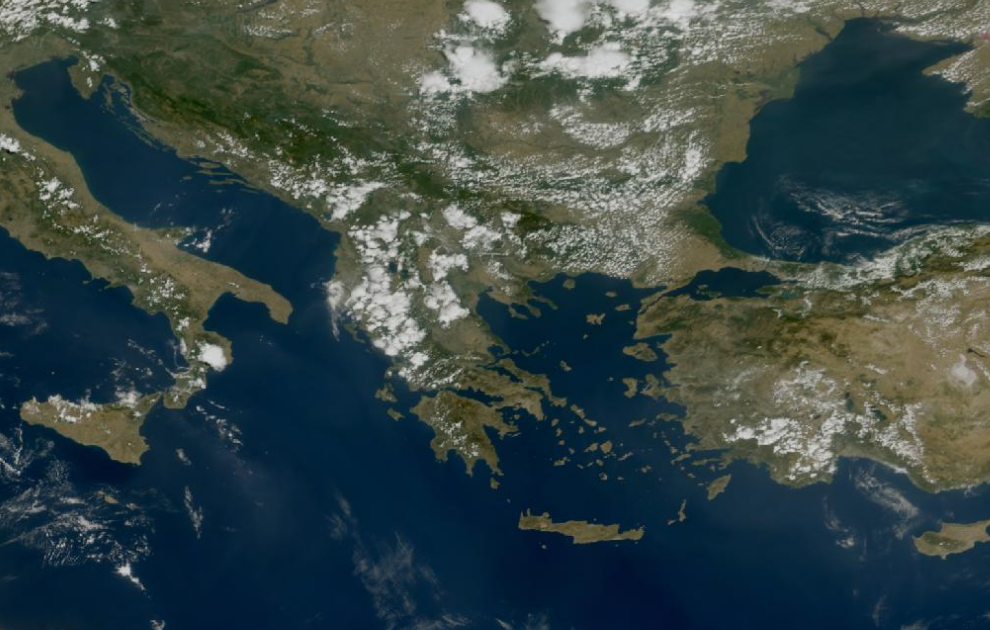 Τελευταία δορυφορική εικόνα νεφοκάλυψης