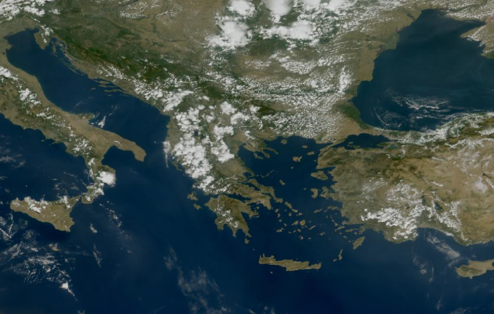 Τελευταία δορυφορική εικόνα νεφοκάλυψης