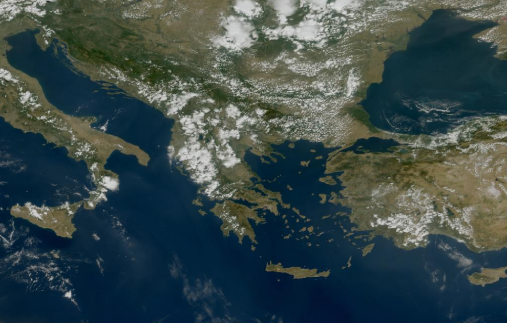 Τελευταία δορυφορική εικόνα νεφοκάλυψης