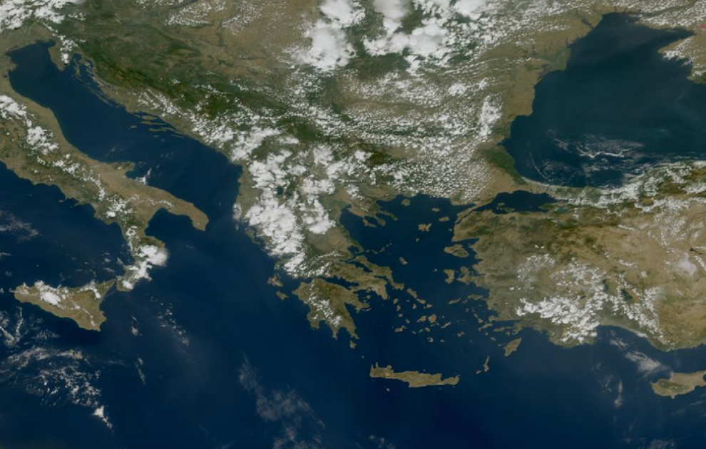 Τελευταία δορυφορική εικόνα νεφοκάλυψης