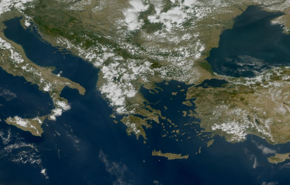 Τελευταία δορυφορική εικόνα νεφοκάλυψης