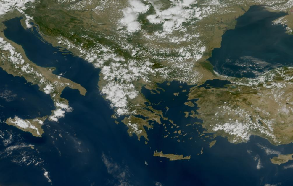Τελευταία δορυφορική εικόνα νεφοκάλυψης